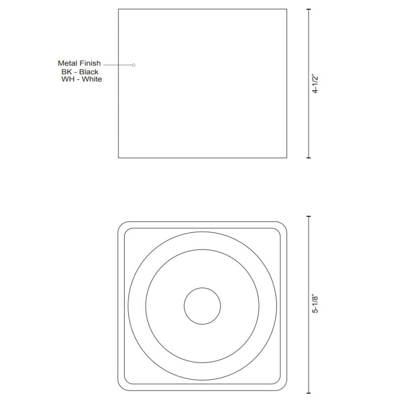 Kuzco FM10705 Falco Square LED Flush Mount