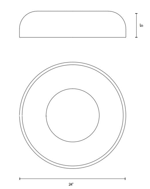 Kuzco FM13124 Beacon LED Flush Mount