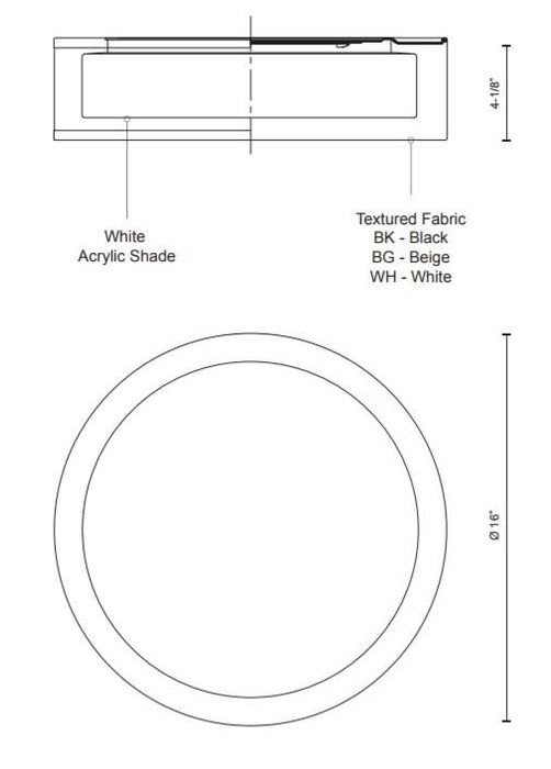 Kuzco FM7916 Dalton LED Flush Mount