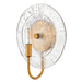 Fredrick Ramond FR30120 Rene 1-lt 12" Tall LED Wall Sconce - Distressed Brass