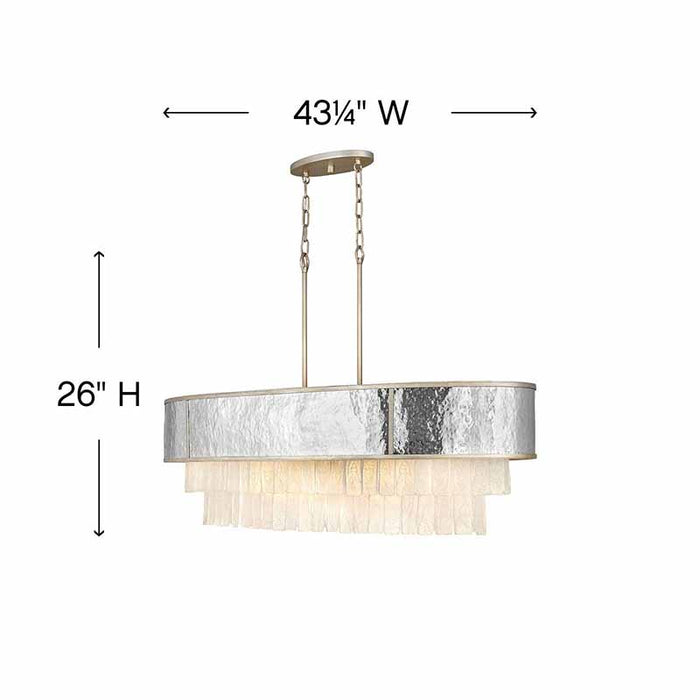 Fredrick Ramond FR32709 Reverie 10-lt 43" LED Linear Chandelier