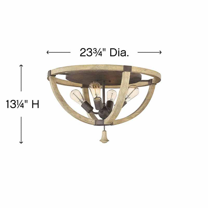 Fredrick Ramond FR40571 Middlefield 4-lt 24" LED Flush Mount