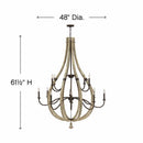 Fredrick Ramond FR40579 Middlefield 12-lt 48" LED Chandelier