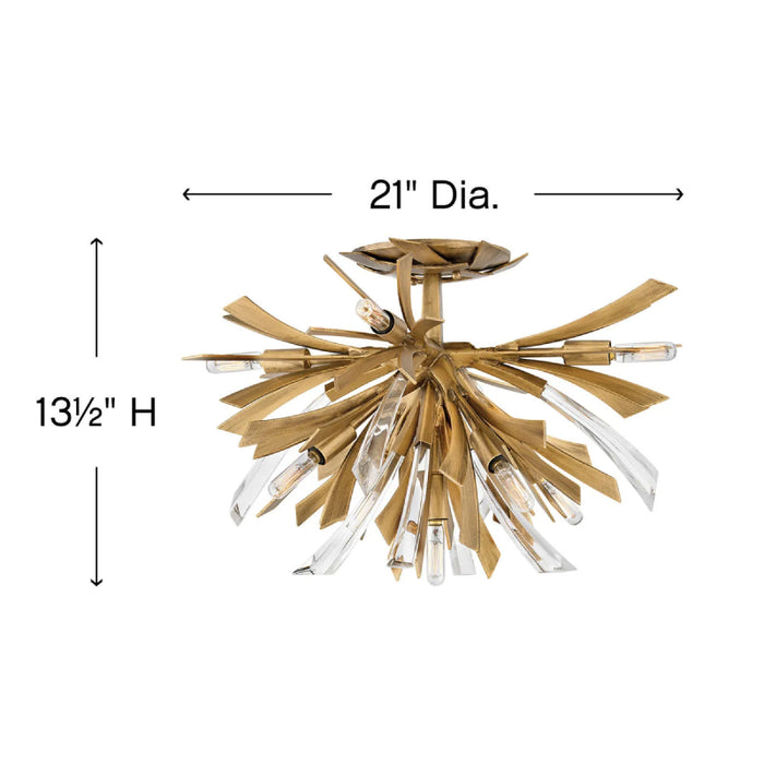 Fredrick Ramond FR40903 Vida 9-lt 24" LED Semi-Flush Mount