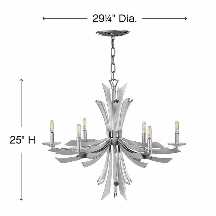 Fredrick Ramond FR40908 Vida 6-lt 29" LED Chandelier