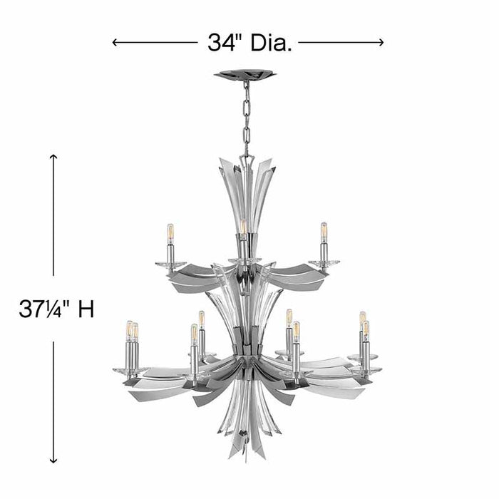 Fredrick Ramond FR40909 Vida 12-lt 34" LED Chandelier