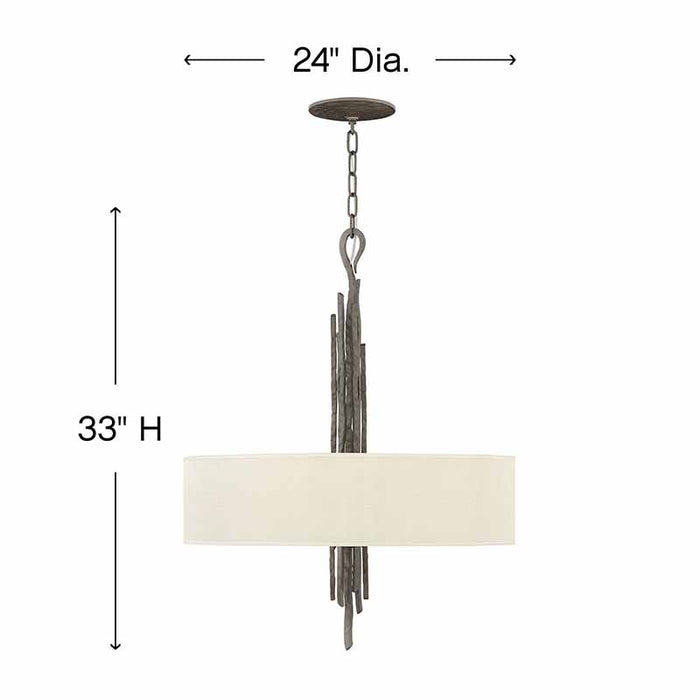Fredrick Ramond FR43415 Spyre 6-lt 24" LED Chandelier