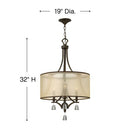 Fredrick Ramond FR45606 Mime 3-lt 19" Chandelier - LBC Lighting