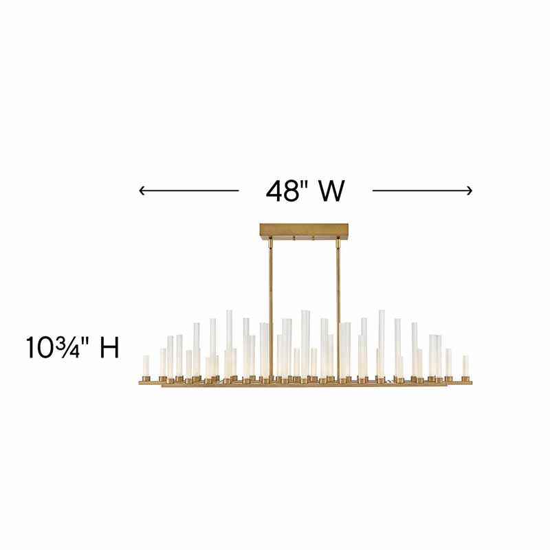 Fredrick Ramond FR46108 Trinity 50-lt 48" LED Linear Chandelier