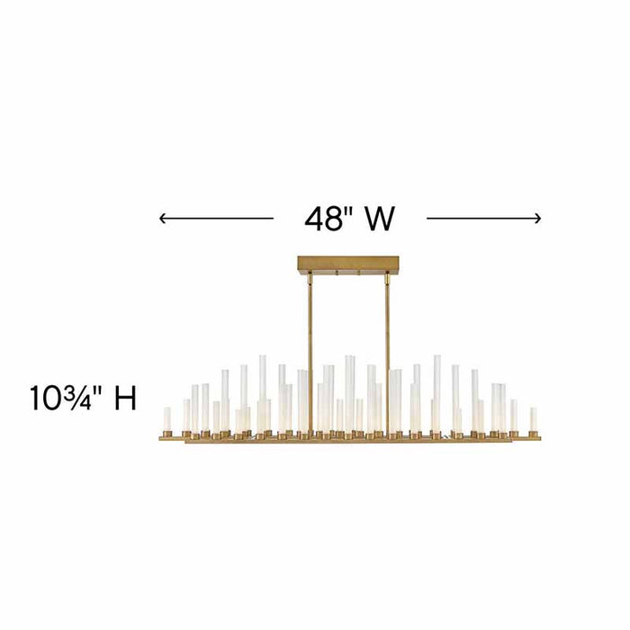 Fredrick Ramond FR46108 Trinity 50-lt 48" LED Linear Chandelier