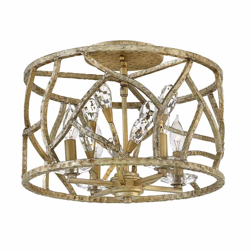 Fredrick Ramond FR46801 Eve 4-lt 16" LED Flush Mount - Champagne Gold