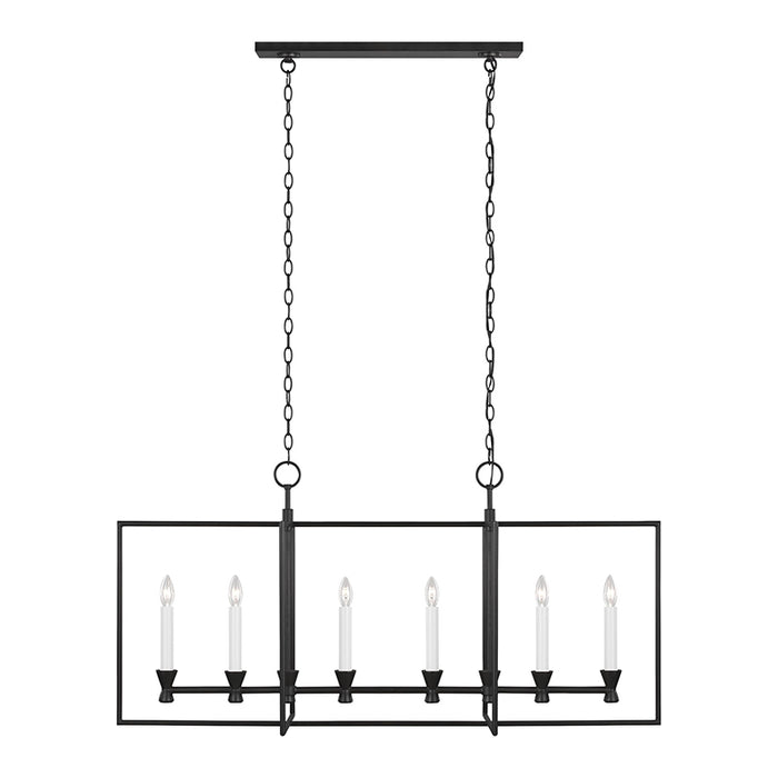 Visual Comfort CC1406 Keystone 6-lt 48" Linear Chandelier