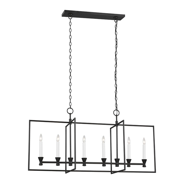 Visual Comfort CC1406 Keystone 6-lt 48" Linear Chandelier