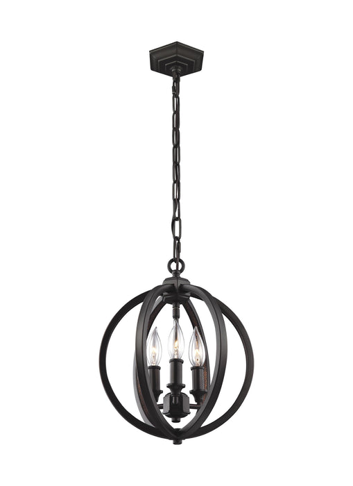 Visual Comfort F3059 Corinne 3-lt Globe Small Pendant