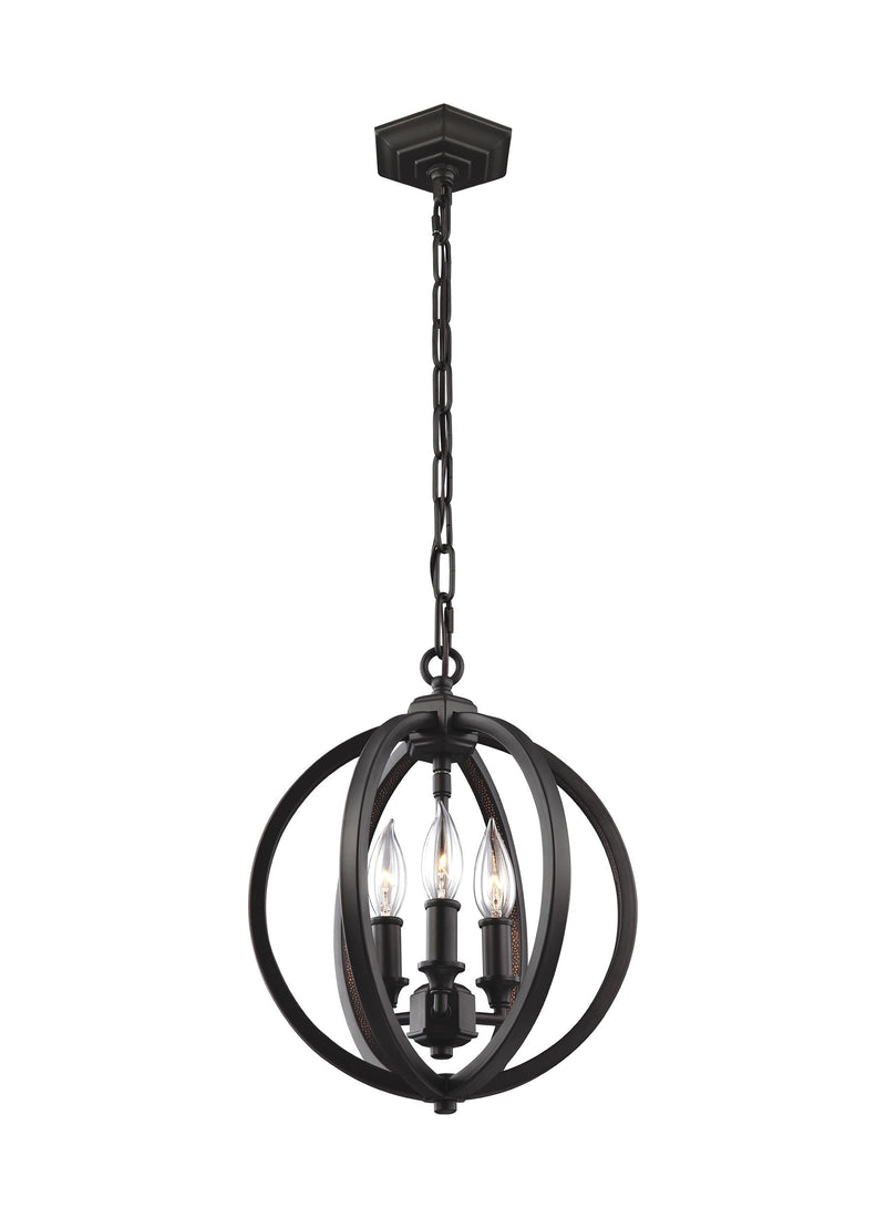 Feiss F3059 Corinne 3-lt Globe Small Pendant