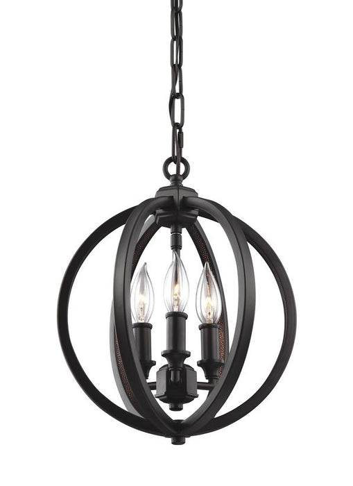 Feiss F3059 Corinne 3-lt Globe Small Pendant