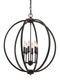 Feiss F3061 Corinne 6-lt Globe Large Pendant