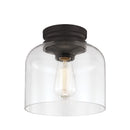 Feiss FM404 Hounslow 9" Wide Flushmount with Clear Glass