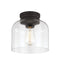 Feiss FM404 Hounslow 9" Wide Flushmount with Clear Glass