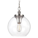 Feiss P1307 Tabby 12" Wide Pendant with Clear Glass