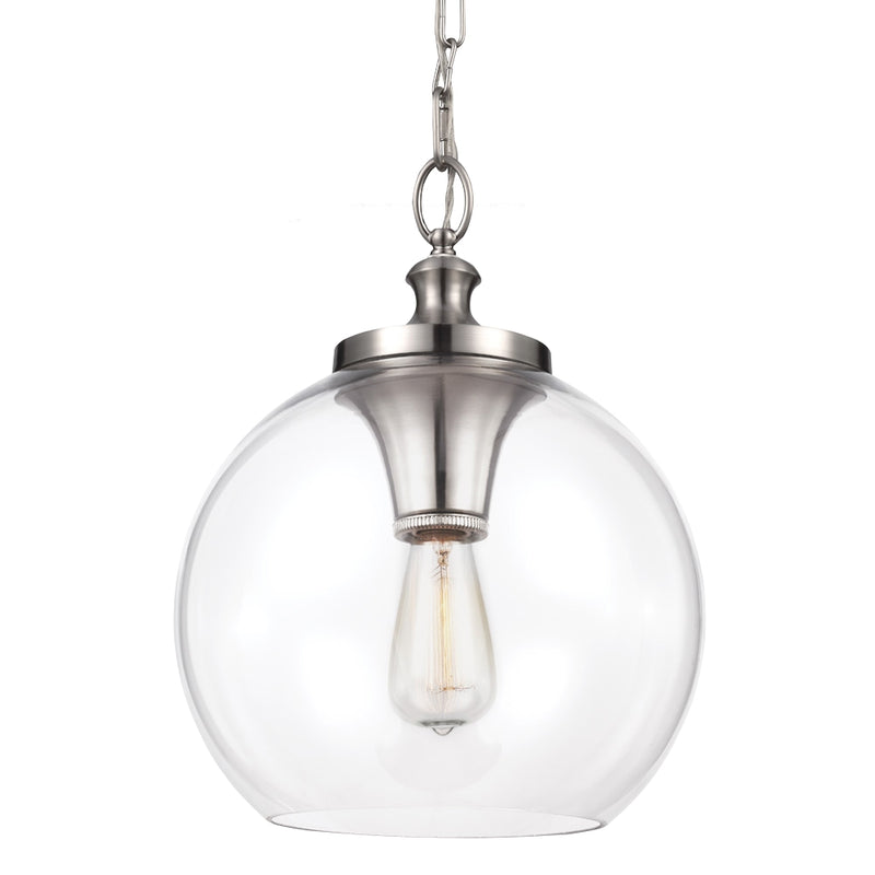 Feiss P1307 Tabby 12" Wide Pendant with Clear Glass