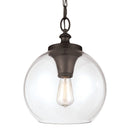 Feiss P1307 Tabby 12" Wide Pendant with Clear Glass