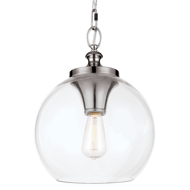 Feiss P1307 Tabby 12" Wide Pendant with Clear Glass