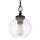 Feiss P1308 Tabby 8" Wide Mini Pendant with Clear Glass