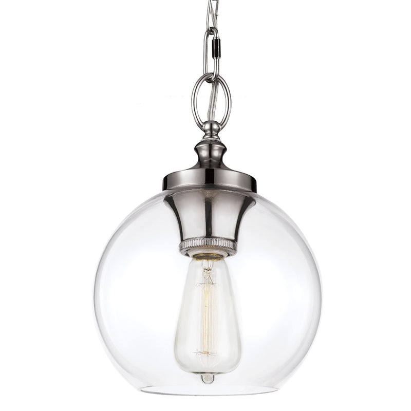 Visual Comfort P1308 Tabby 8" Wide Mini Pendant with Clear Glass