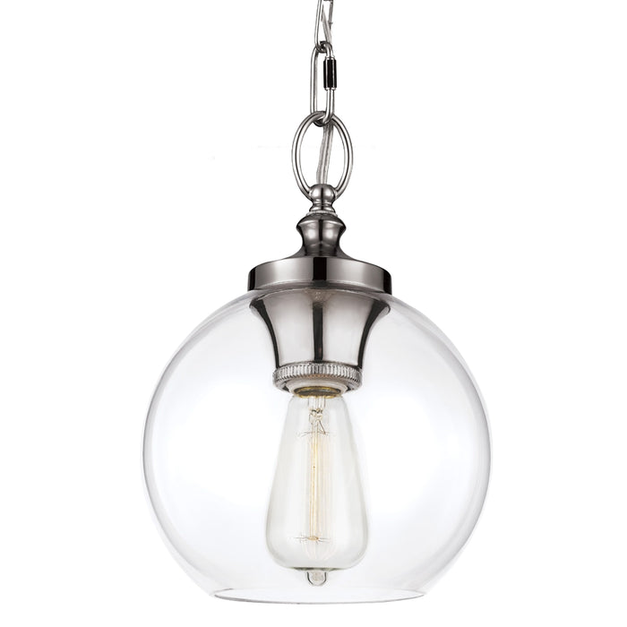 Feiss P1308 Tabby 8" Wide Mini Pendant with Clear Glass