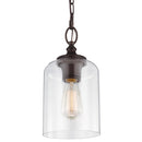Feiss P1310 Hounslow 6" Wide Mini Pendant with Clear Glass