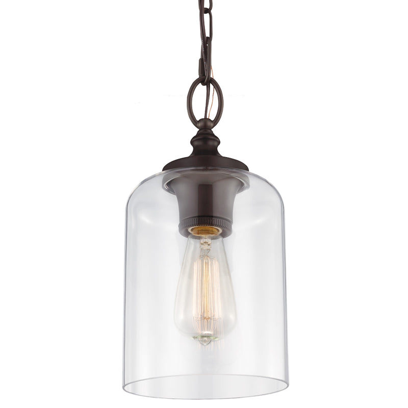 Feiss P1310 Hounslow 6" Wide Mini Pendant with Clear Glass
