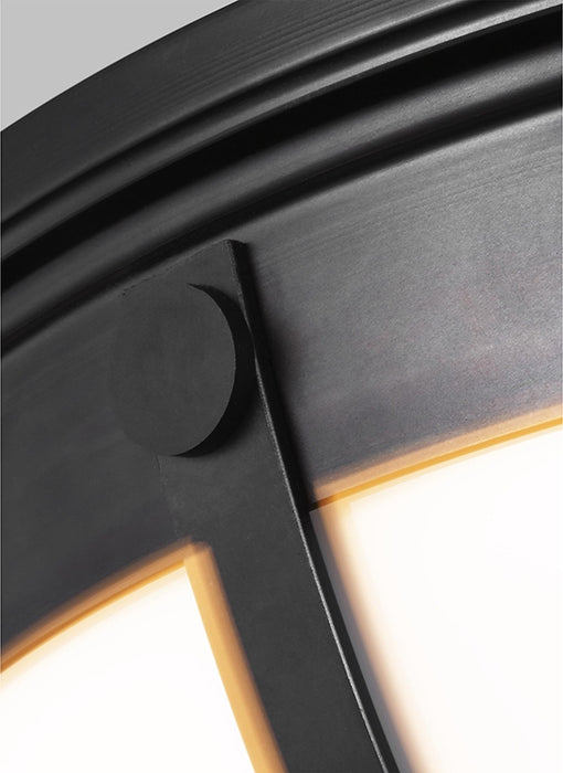 Generation TF1012 Logan 2-lt 17" Flush Mount with Milk Glass