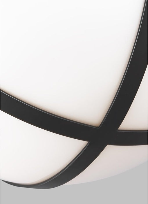 Generation TF1012 Logan 2-lt 17" Flush Mount with Milk Glass