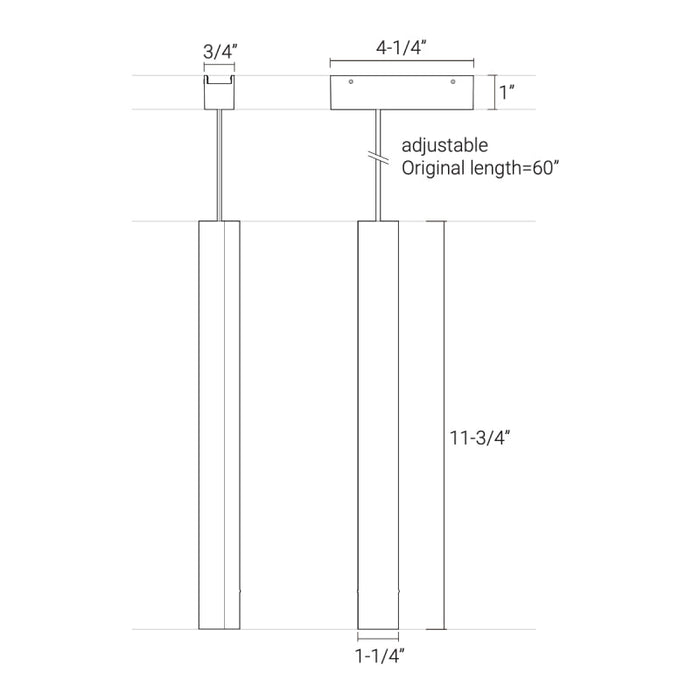 Elite FT-P1-2 Tension 9W 48V LED Track Pendant