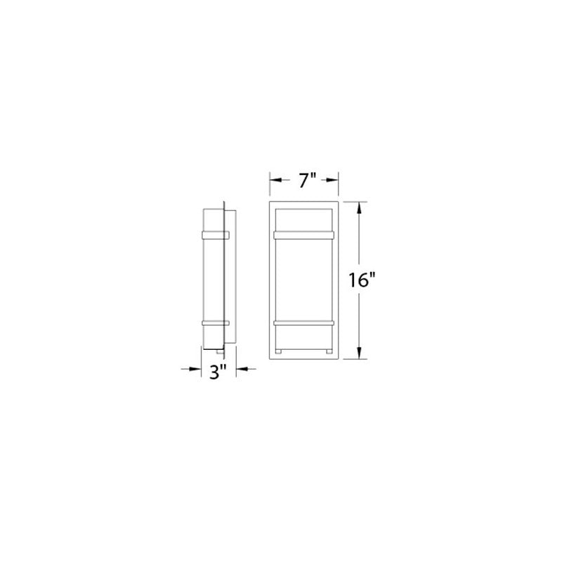 Modern Forms WS-W1616 Phantom 1-lt 16" Tall LED Outdoor Wall Light