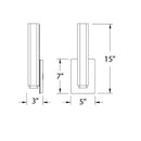 Modern Forms WS-3115 Vogue 1-lt 15" Tall LED Bath Light