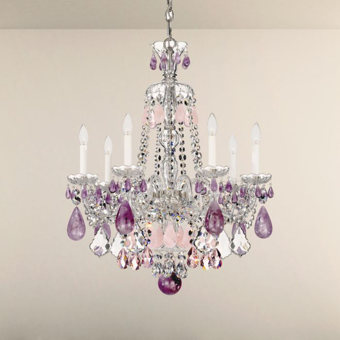 Schonbek 5536 Hamilton Rock Crystal 7-lt 24" Chandelier
