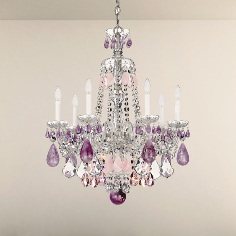 Schonbek 5536 Hamilton Rock Crystal 7-lt 24" Chandelier