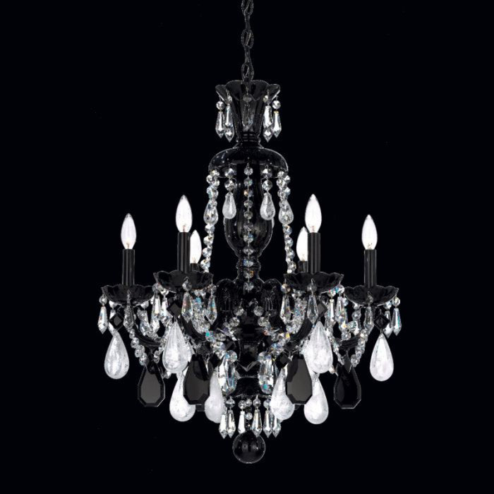 Schonbek 5535 Hamilton Rock Crystal 6-lt 22" Chandelier