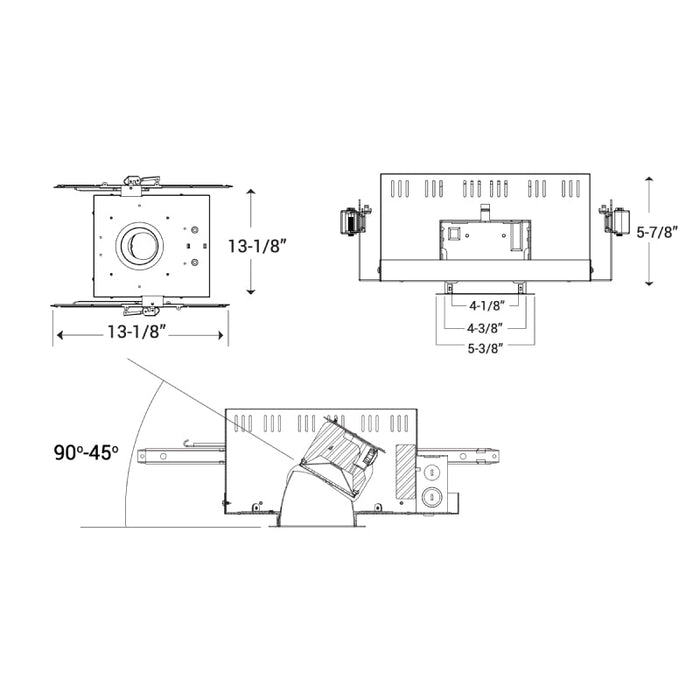 Elite HH4ADJ-IC-LED-900L 4" Architectural High Lumen LED Adjustable/Wall Wash Downlight - 900 Lumen, 120V