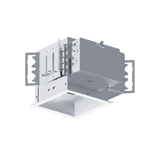 Maxilume HH4SQ-LED 4" Square Recessed with 4607 Lensed Wall Wash Trim - 2000 Lumens