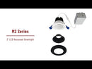 Nora NM2-2R270 2" M2 Round Mini Recessed Adjustable Elbow - 500 Lumens