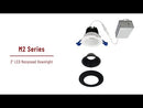 Nora NM2-2RDC60 2" M2 Round Mini Recessed Downlight - 600 Lumens