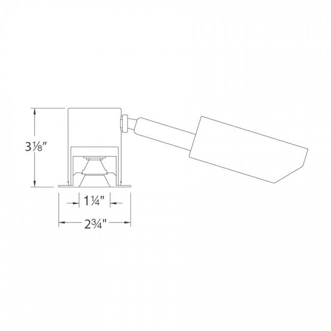 WAC HR-LED251E 1" LEDme Open Reflector Recessed Square Downlight