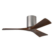 Matthews Fan IR3H Irene-3H 42" Hugger Ceiling Fan - Brushed Nickel/Walnut