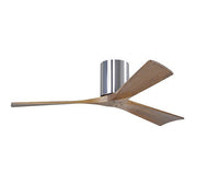 Matthews Fan IR3H Irene-3H 52" Hugger Ceiling Fan - Polished Chrome/Walnut