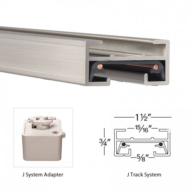 WAC J System 4-ft Single Circuit Track