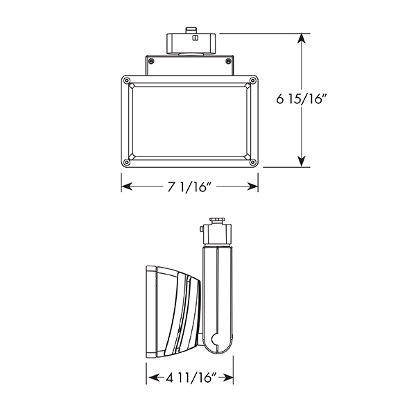 Juno Trac-Master T258L 20W 90CRI LED Wall Wash/Flood Track Head