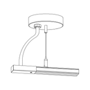 Juno T598 48" Rigid Ceiling One-Circuit Cable/Feed Suspension Kit